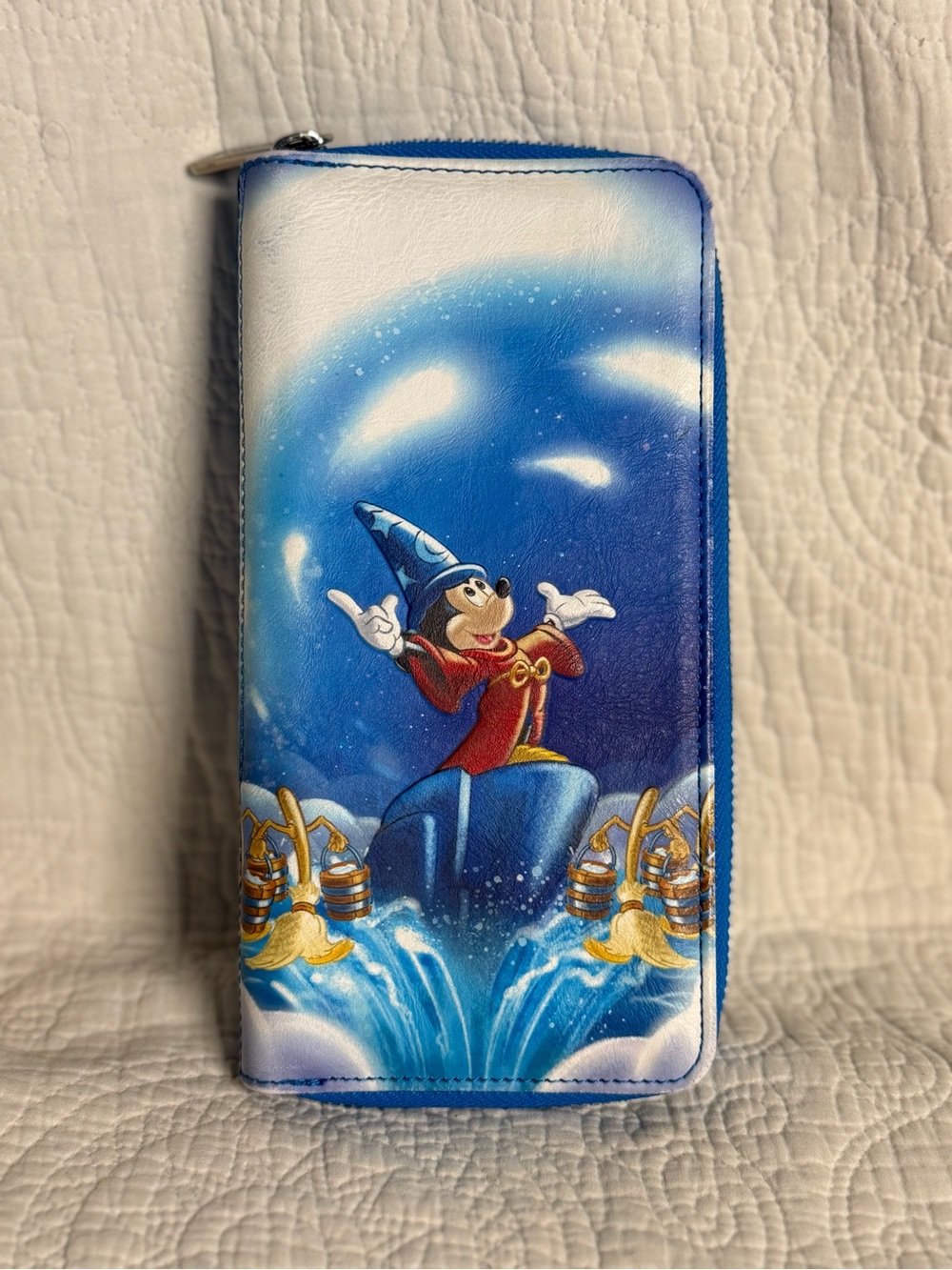 Loungefly Disney Fantasia Sorcerer Mickey Mouse Zip-Around Wallet.